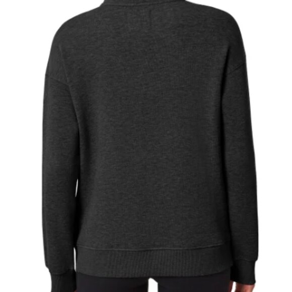 NWT Mondetta Women's Heathered Fleece Full Zip Black Tan Size M-3X $60 10HL332 - Picture 3 of 3